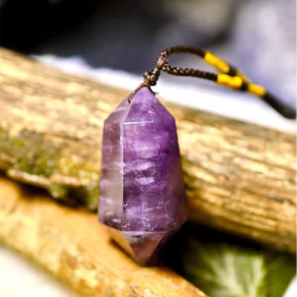 Amethyst Crystal Pendulum Necklace