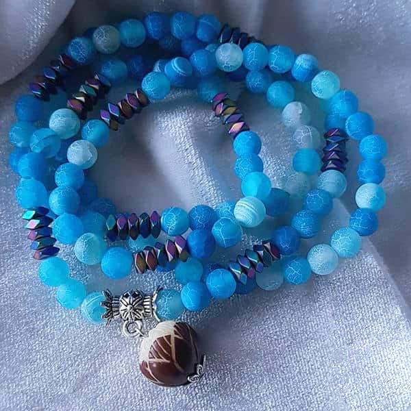 Relaxing Blue Onyx Stone Mala