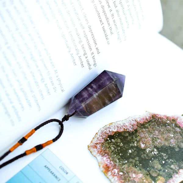 Amethyst Crystal Pendulum Necklace