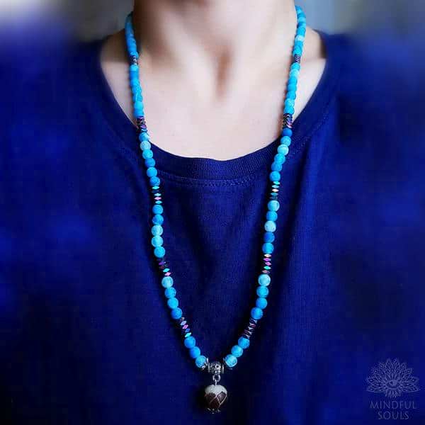 Relaxing Blue Onyx Stone Mala