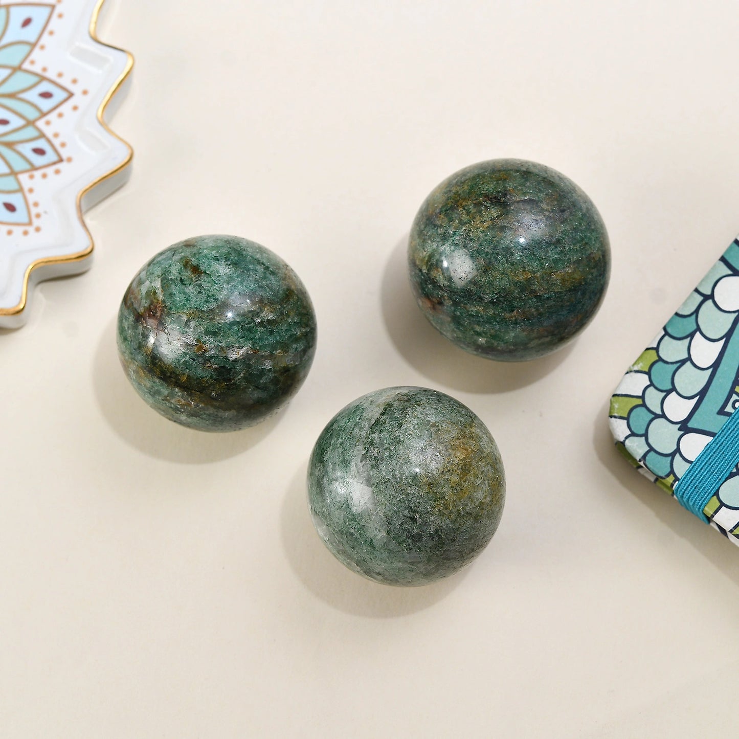 Natural Fuchsite Sphere - Crystal to Manifest Happiness