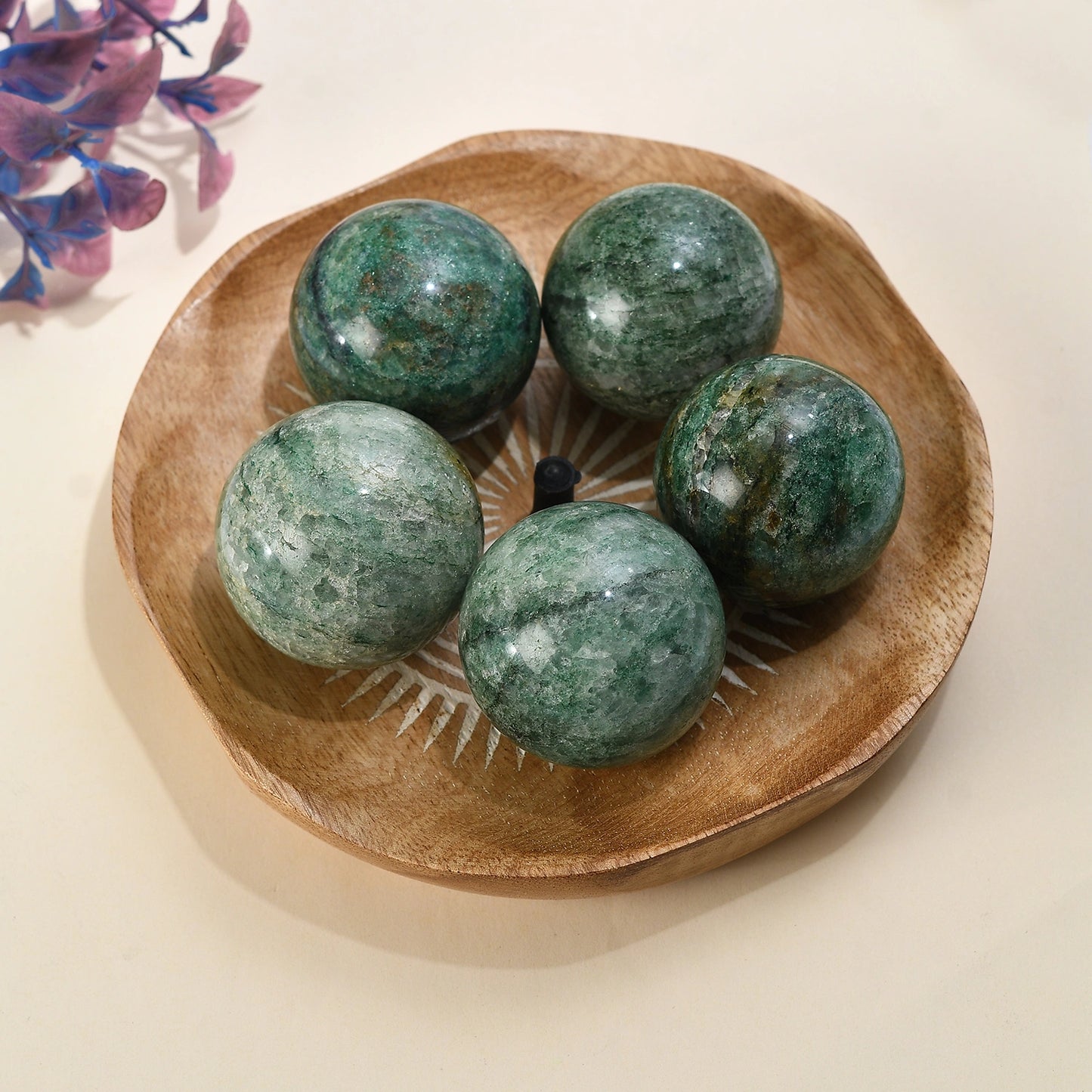Natural Fuchsite Sphere - Crystal to Manifest Happiness