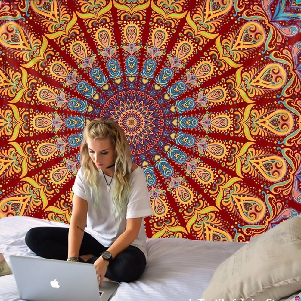 Wunderbares Mandala-Wandteppich-Dekor