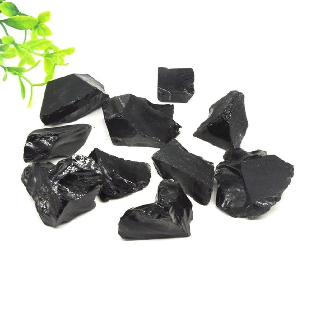 Raw Natural Black Obsidian Stones