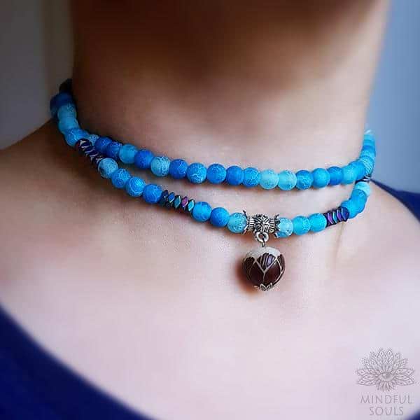 Relaxing Blue Onyx Stone Mala