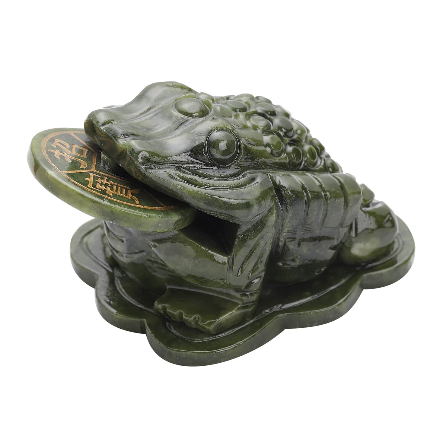 Handgeschnitzter Feng Shui Reichtum Geld Kröte Frosch Serpentin