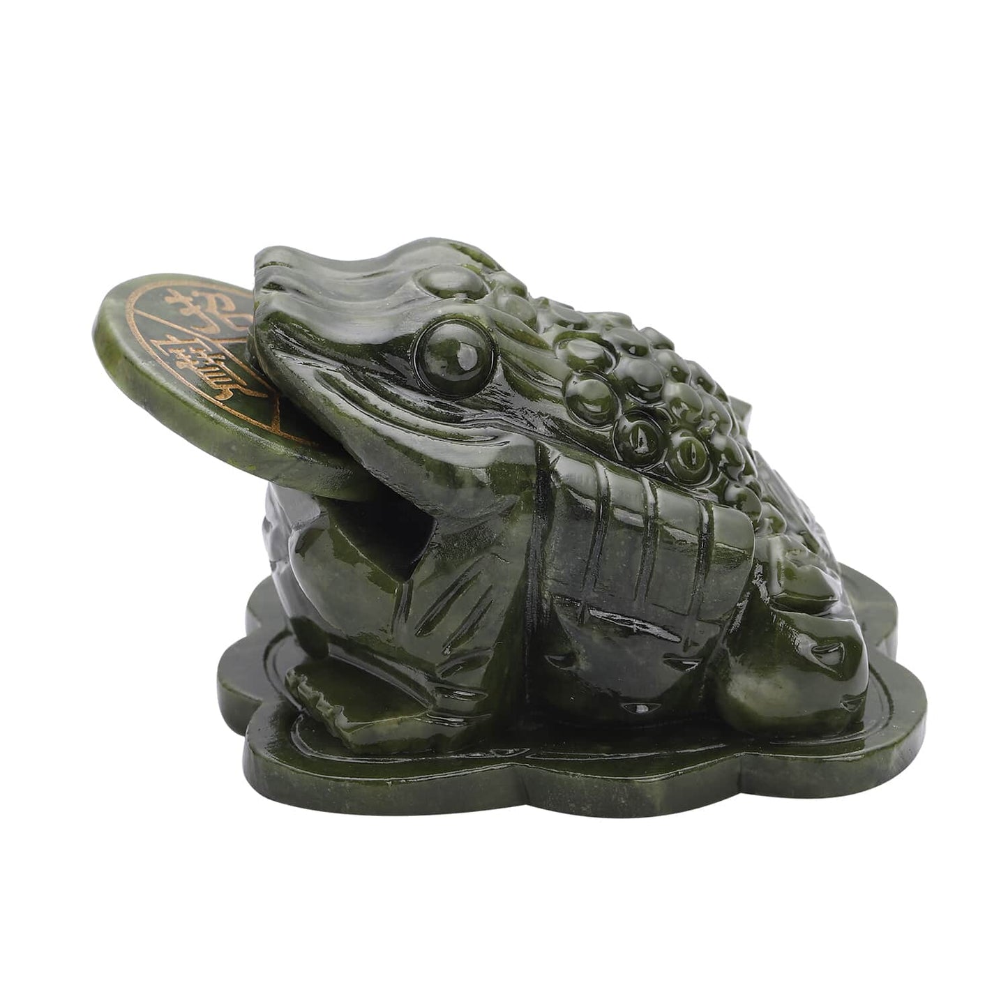 Handgeschnitzter Feng Shui Reichtum Geld Kröte Frosch Serpentin