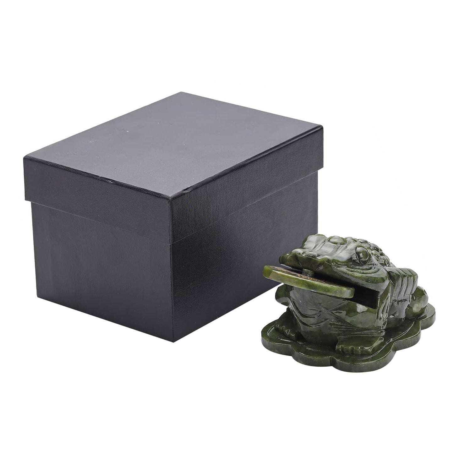 Handgeschnitzter Feng Shui Reichtum Geld Kröte Frosch Serpentin