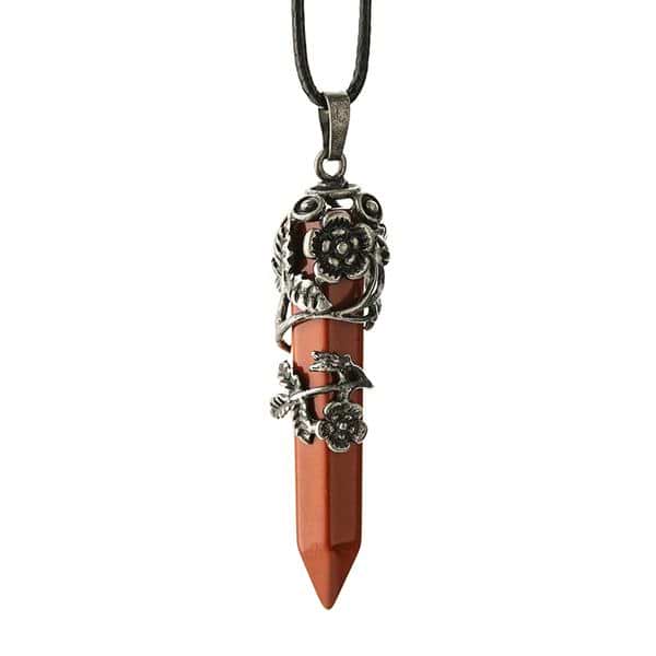 Flower Hexagon Crystal Necklace