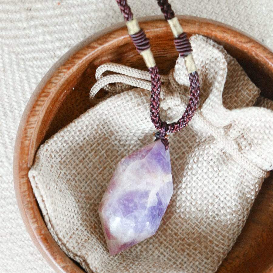 Amethyst Crystal Pendulum Necklace