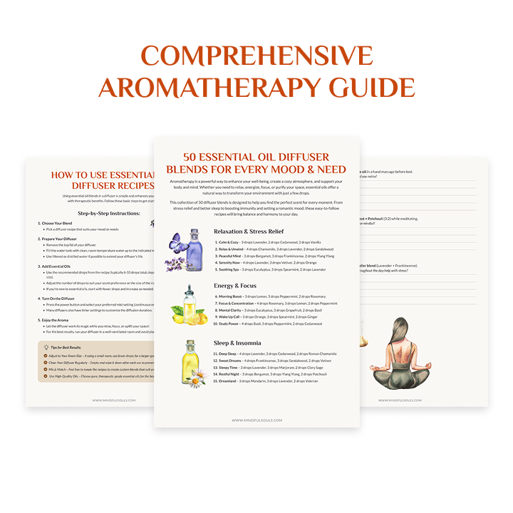 A Downloadable PDF Guide with 50 Essential Oil Diffuser Recipes & 30-Day Aromatherapy Guide for Stress Relief