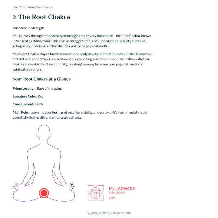 Chakra-Balance für echte Menschen: Ihr druckbares Arbeitsbuch und Handbuch (50 Seiten)