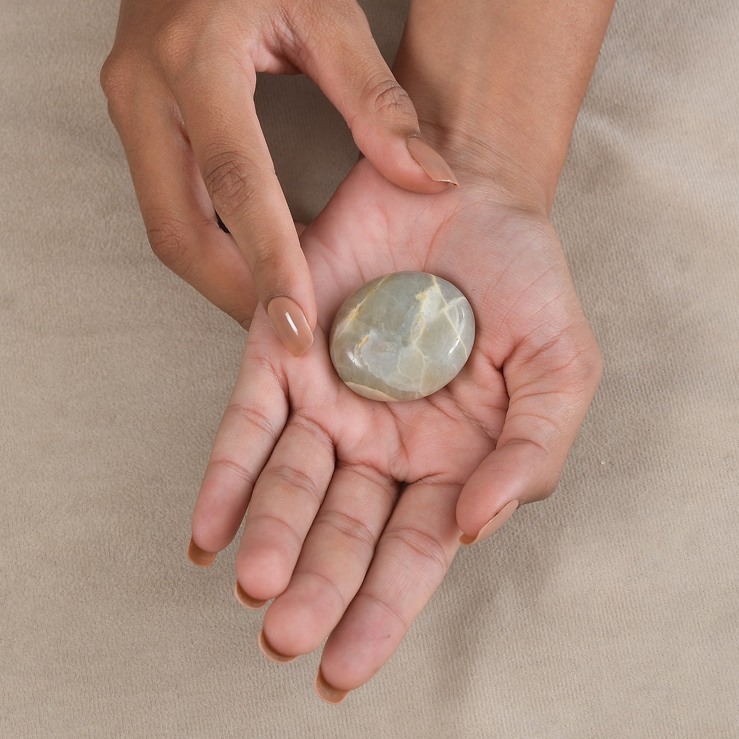 Rare Garnierite Palm Stone - Natural Crystal for Stress Relief