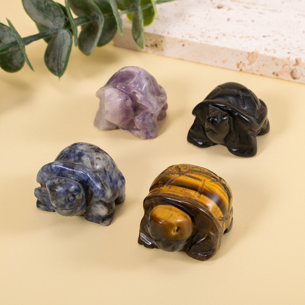 Natural Crystal Turtle Figurine