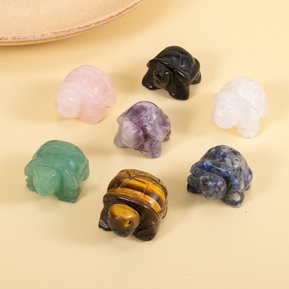 Natural Crystal Turtle Figurines
