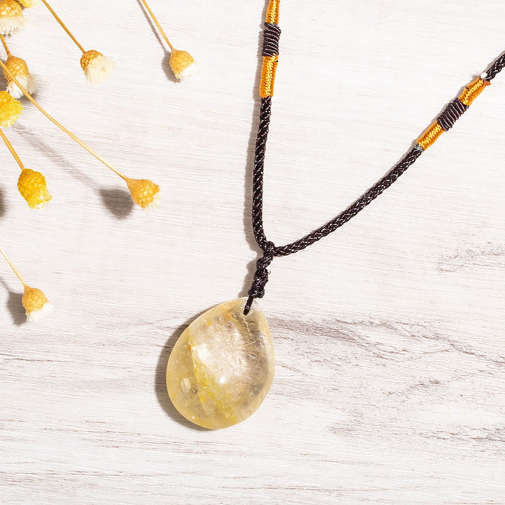 Sun-kissed Citrine Crystal Necklace