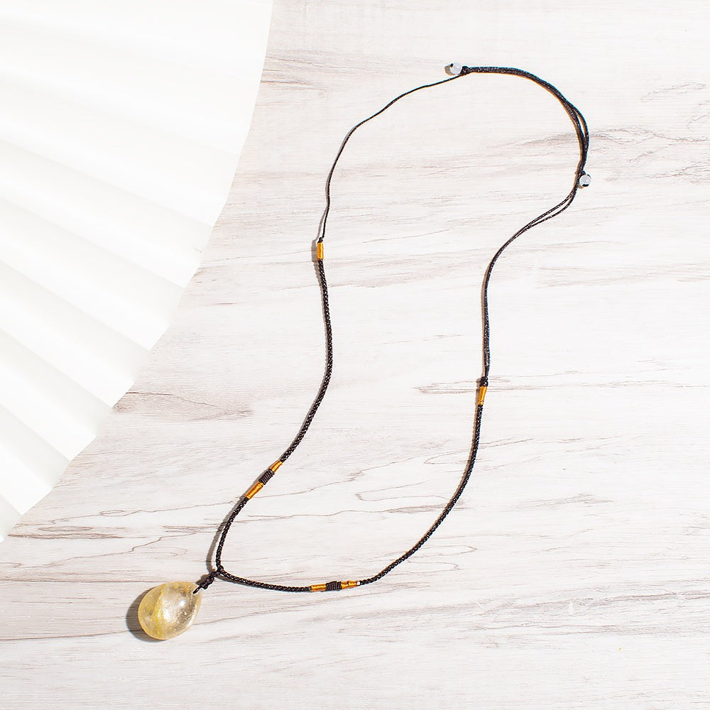 Sun-kissed Citrine Crystal Necklace