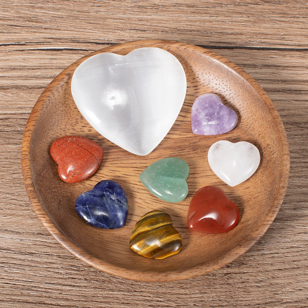 Coffret en cristal en forme de cœur