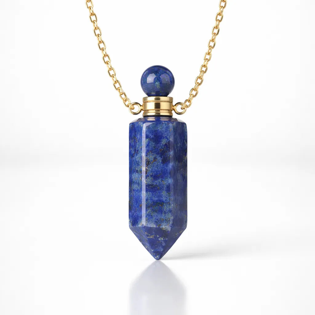 Natural Carved Stone Perfume Bottles — Infuse Your Scent with Healing Energy