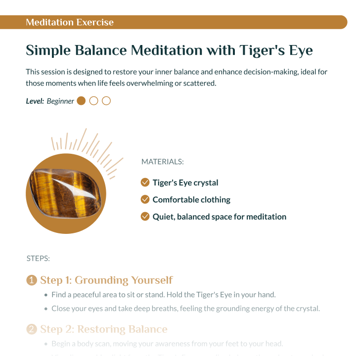 Meditation mit Kristallen: Druckbare Anleitung und Arbeitsbuch