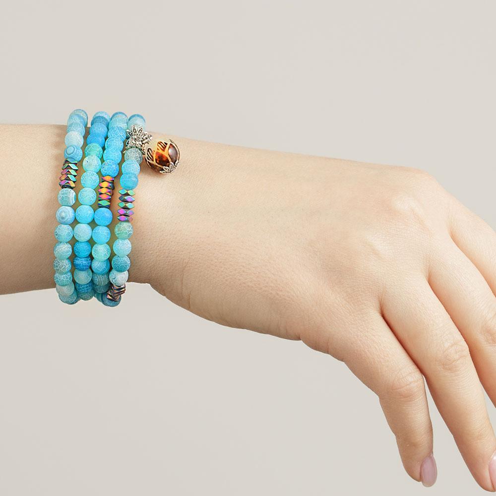 Relaxing Blue Onyx Stone Mala