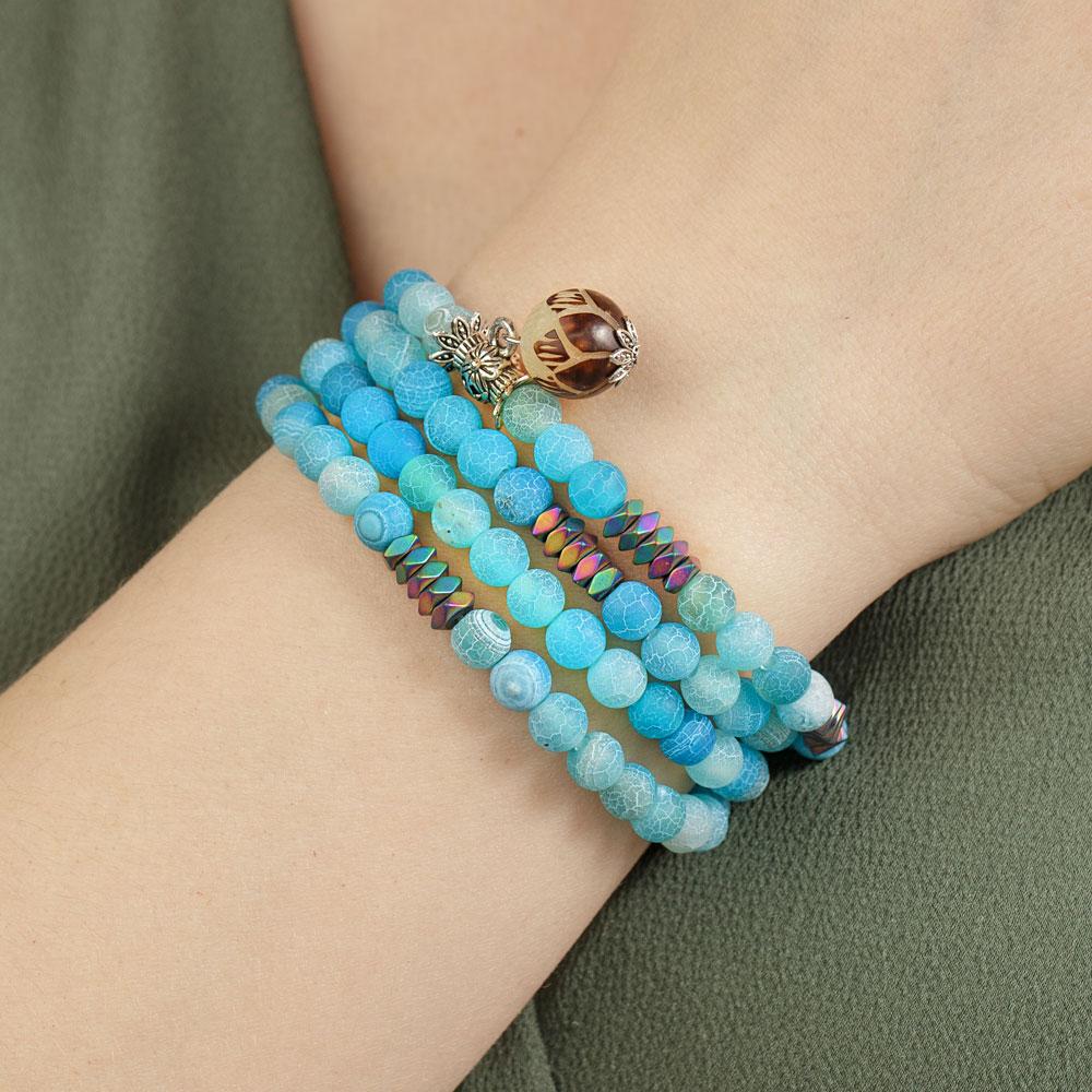 Relaxing Blue Onyx Stone Mala