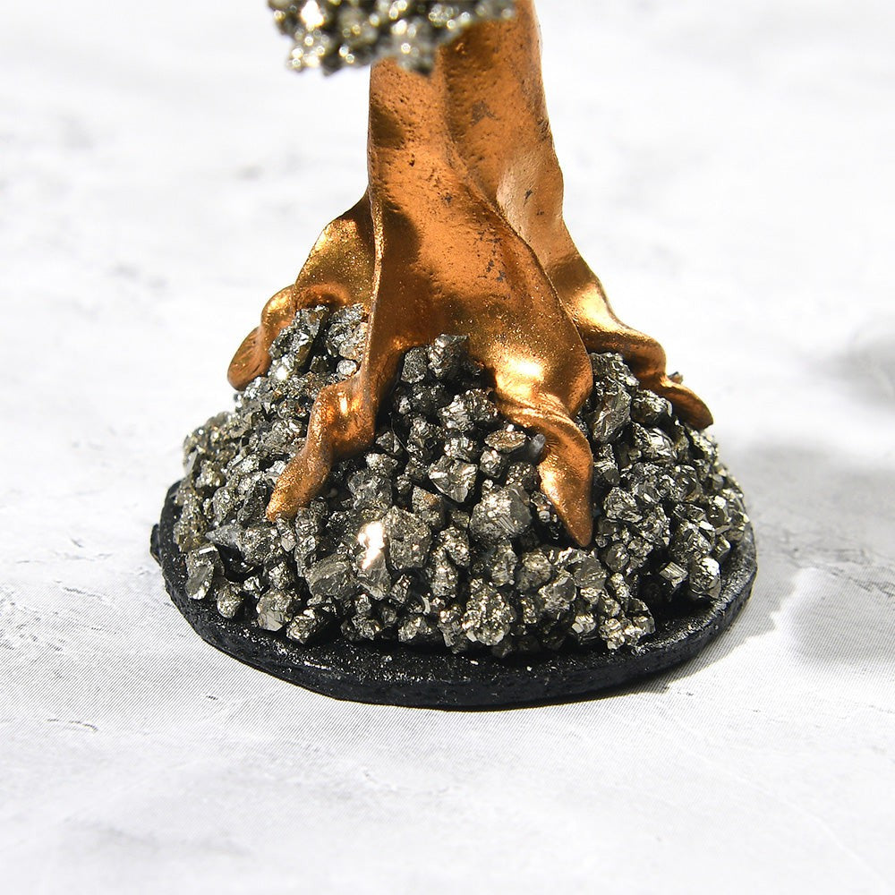 Arbre à cristaux de pyrite