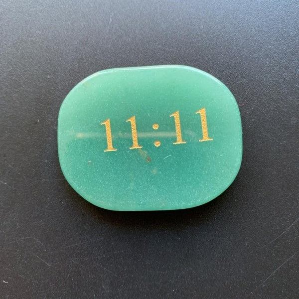 Green Aventurine Angelic Number 11 11 Palm Stone