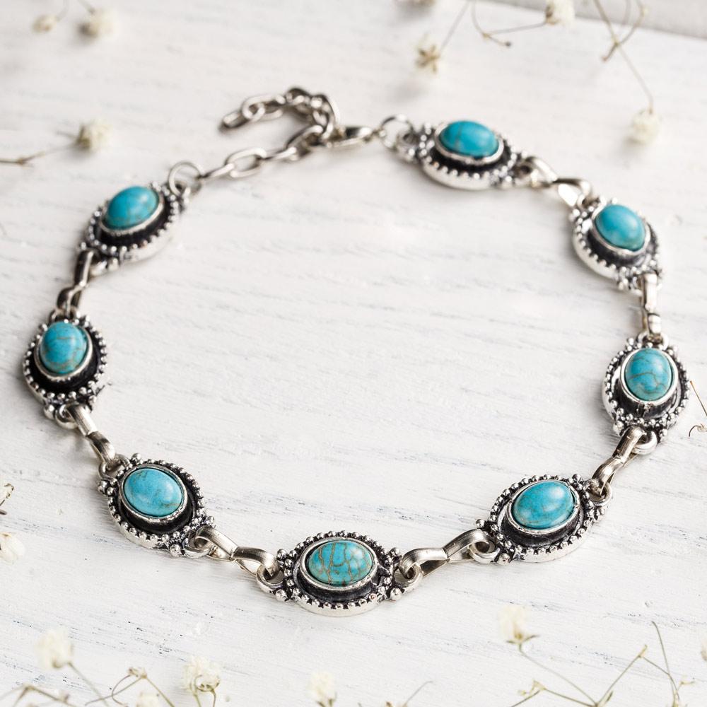 Bohemian Turquoise Anklet