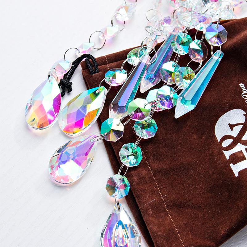 Crystal Glass Prism Wind Chime - Home Decoration