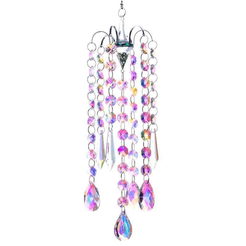 Crystal Glass Prism Wind Chime - Home Decoration