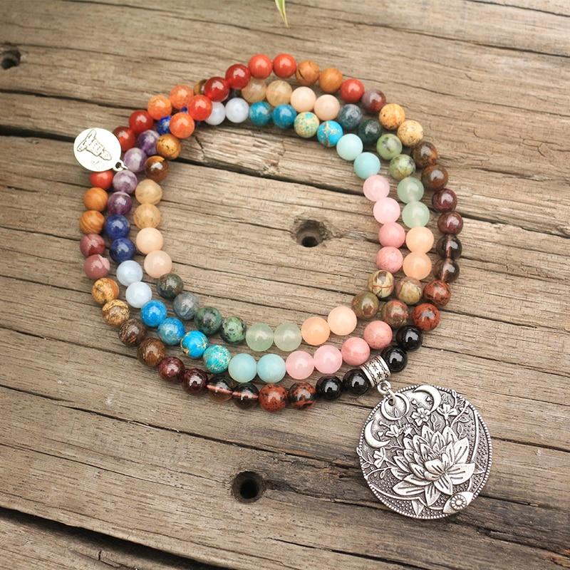 7 Chakra Gemstone Mala Bead