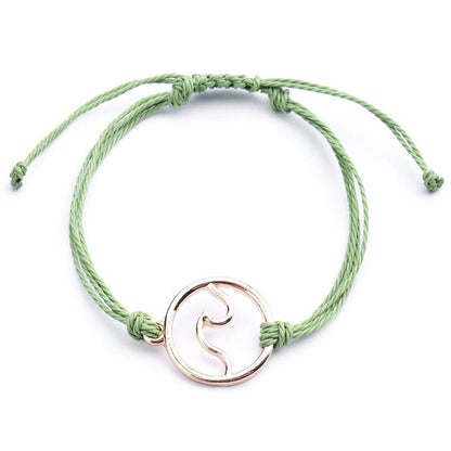 Handmade Ocean Wave Bracelet Green