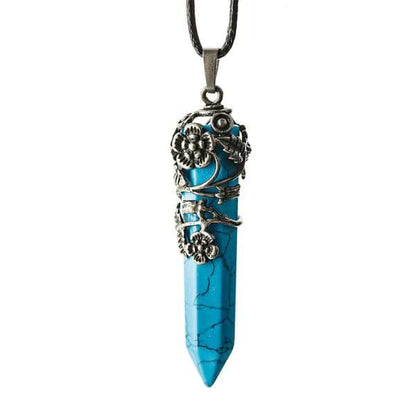 Flower Hexagon Crystal Necklace