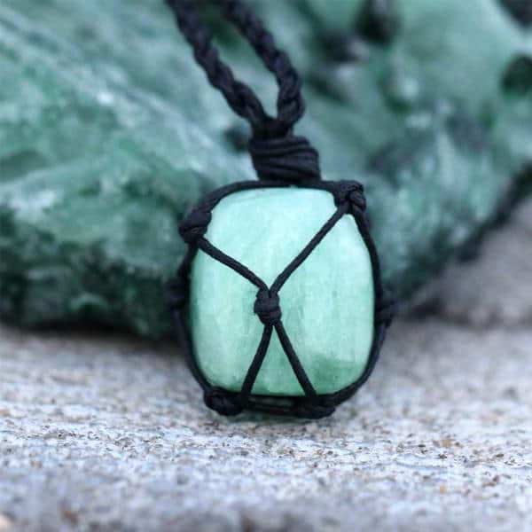 Crystal Green Aventurine Money Necklace