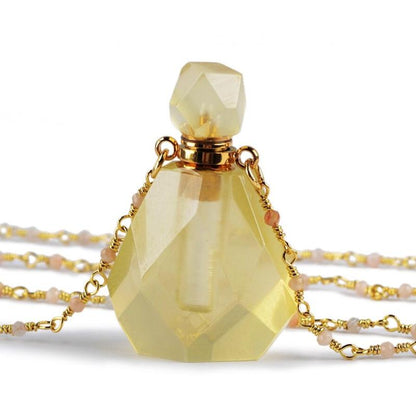 Crystal Perfume Bottle Necklace