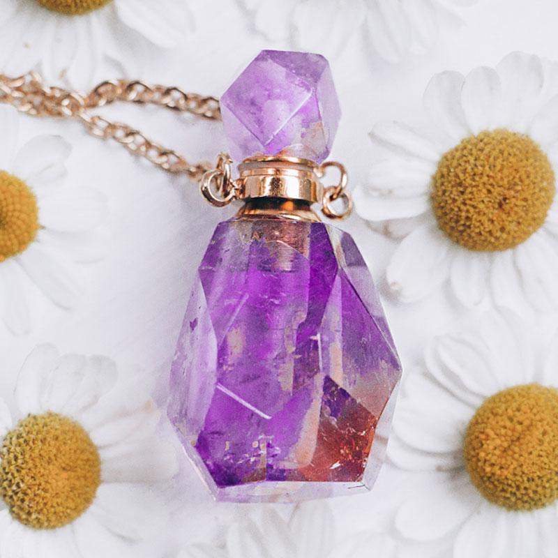 Crystal Perfume Bottle Necklace