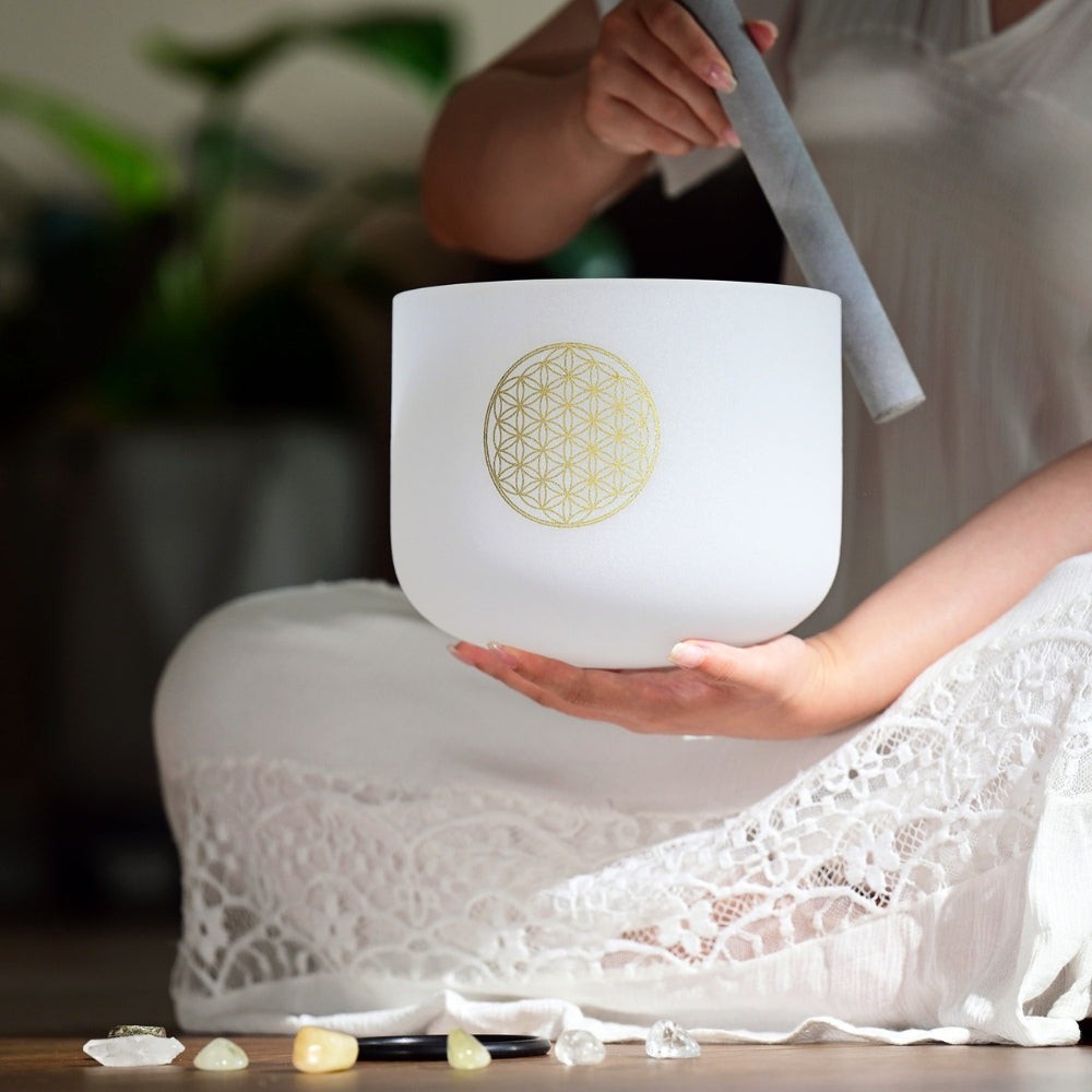 Flower of Life Crystal Singing Bowl