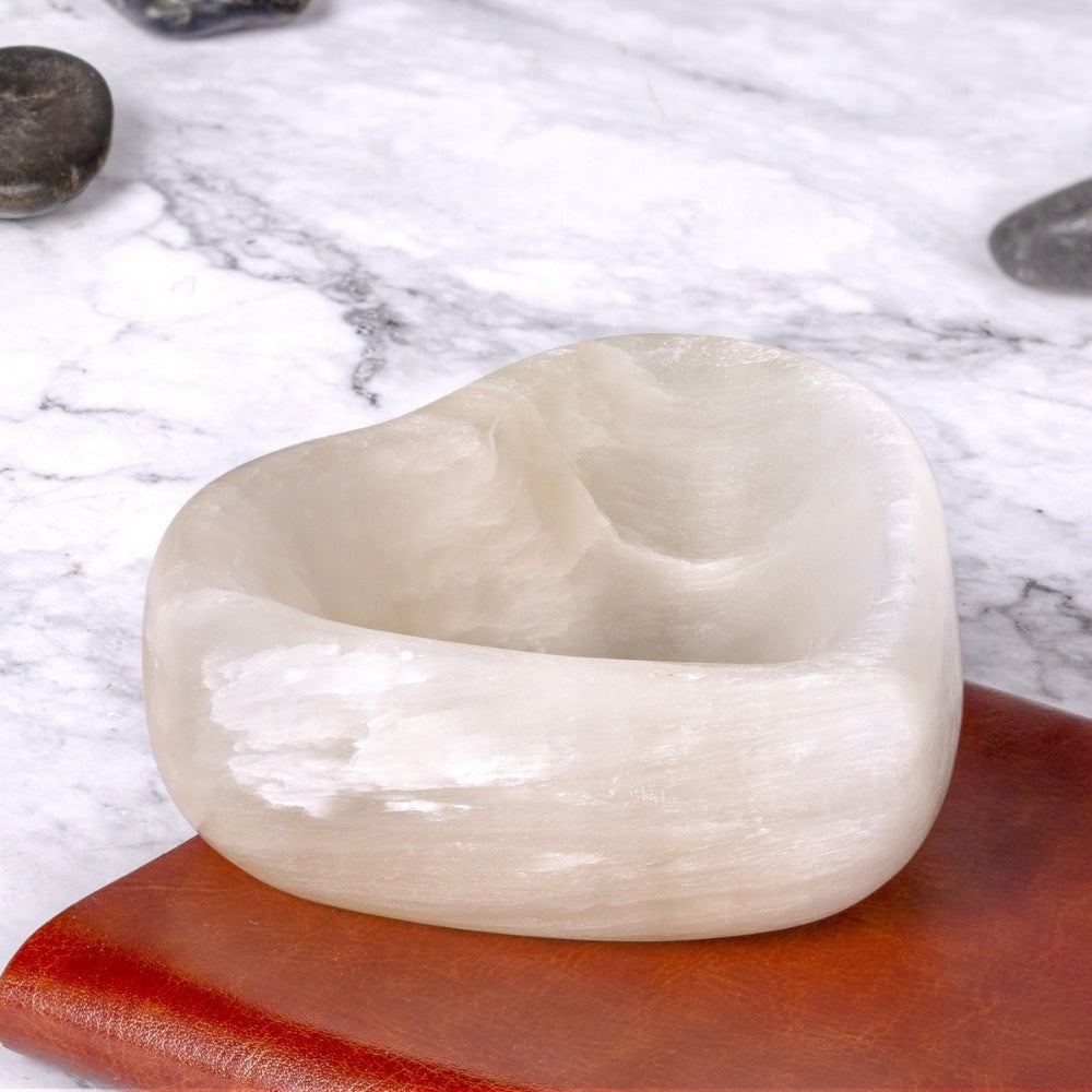 Natural Selenite Crystal Bowl