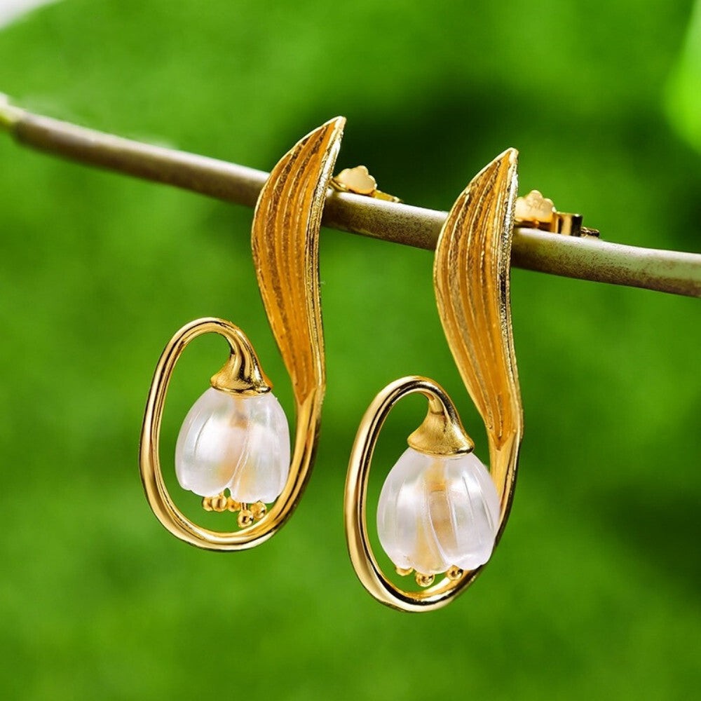 Lily Flower Drop Earrings