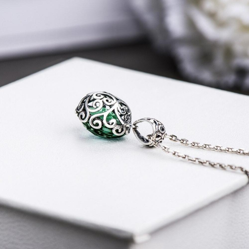 Emerald Green Pendant Necklace