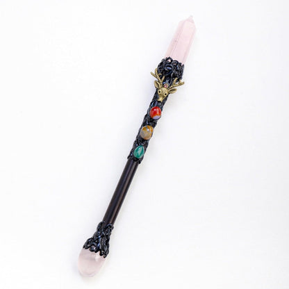 Natural Crystal Point Witchcraft Wand
