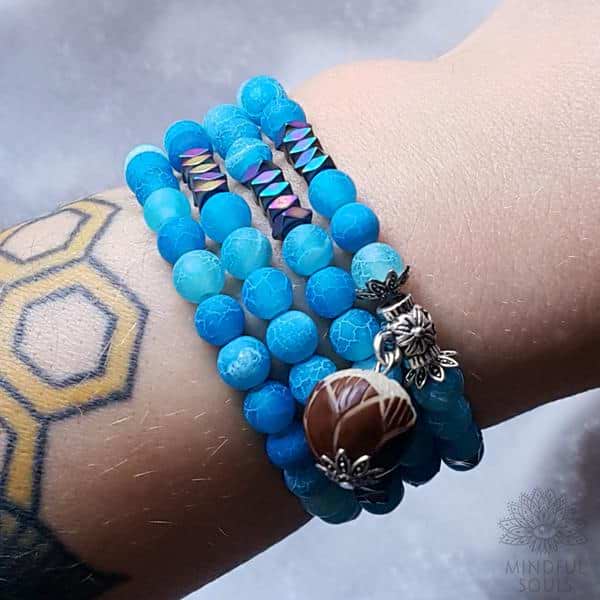 Relaxing Blue Onyx Stone Mala