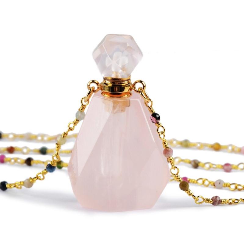 Crystal Perfume Bottle Necklace