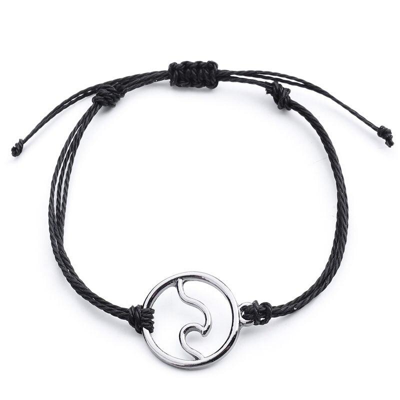 Handmade Ocean Wave Bracelet  Black