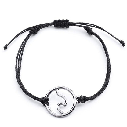 Handmade Ocean Wave Bracelet  Black