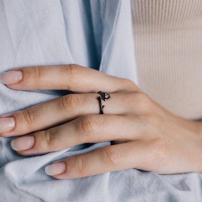 Moonstone Magical Forest Crystal Ring