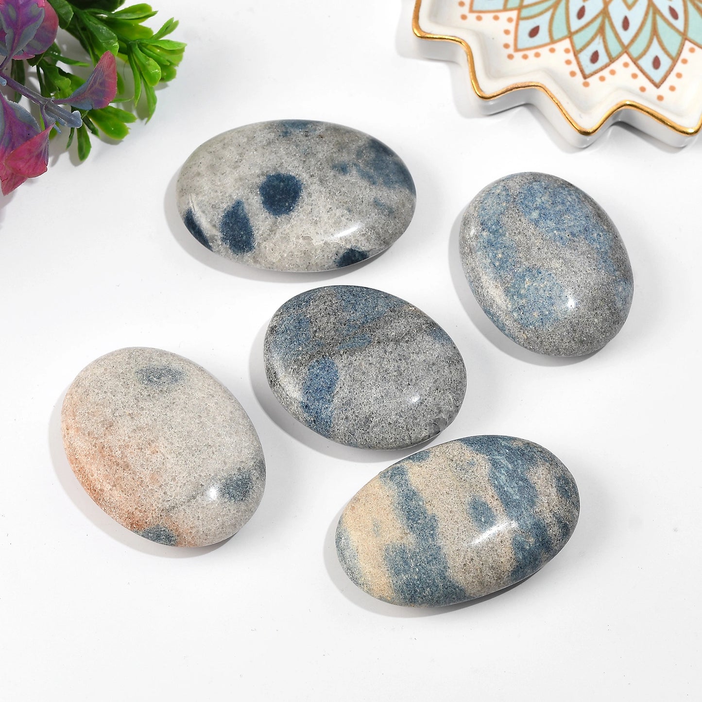 Blue Quartz Palm Stone – For When Your Mind Needs a Pause