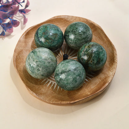 Natural Fuchsite Sphere - Crystal to Manifest Happiness
