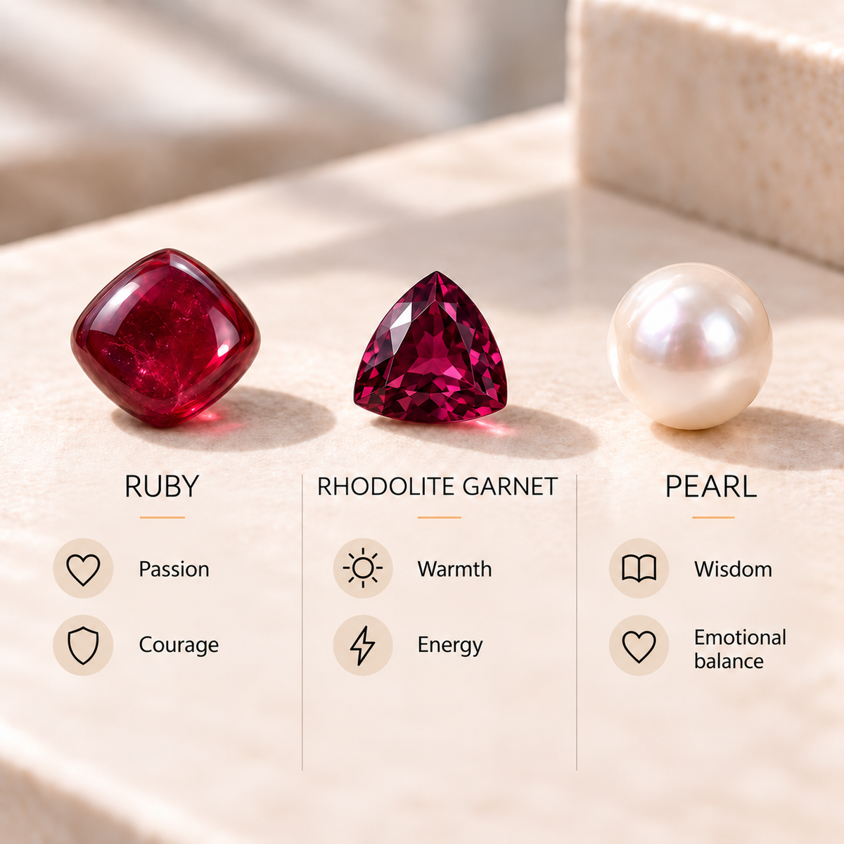 Ruby Pearl Pendant – Vintage Red Gemstone Crystal Jewelry
